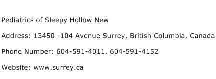Pediatrics of Sleepy Hollow New Address Contact Number