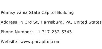 Pennsylvania State Capitol Building Address Contact Number