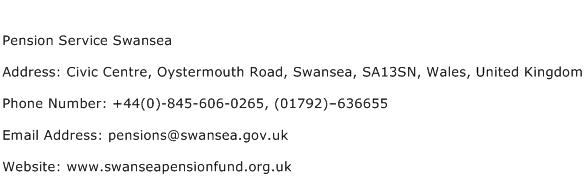 Pension Service Swansea Address Contact Number