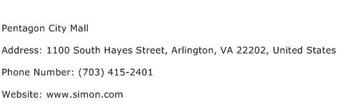 Pentagon City Mall Address Contact Number