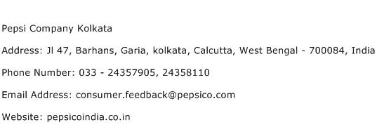 Pepsi Company Kolkata Address Contact Number