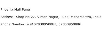 Phoenix Mall Pune Address Contact Number