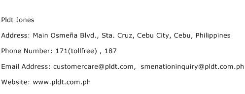 Pldt Jones Address Contact Number