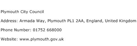 Plymouth City Council Address Contact Number