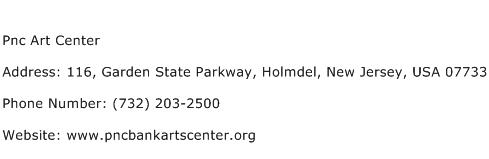 Pnc Art Center Address Contact Number