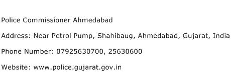Police Commissioner Ahmedabad Address Contact Number