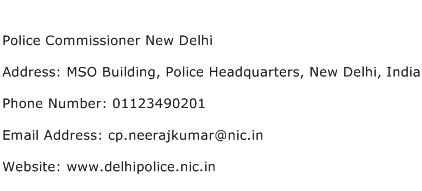 Police Commissioner New Delhi Address Contact Number