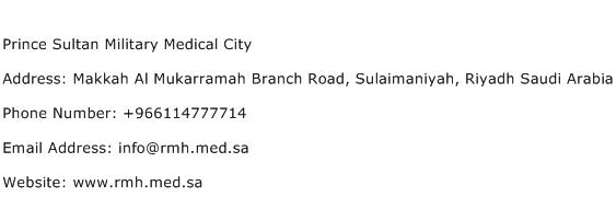 Prince Sultan Military Medical City Address Contact Number
