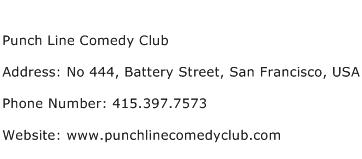 Punch Line Comedy Club Address Contact Number