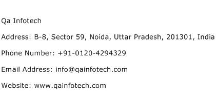 Qa Infotech Address Contact Number