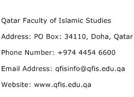 Qatar Faculty of Islamic Studies Address Contact Number