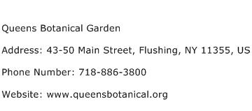 Queens Botanical Garden Address Contact Number