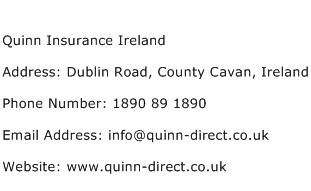 Quinn Insurance Ireland Address Contact Number