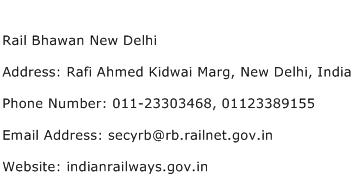 Rail Bhawan New Delhi Address Contact Number