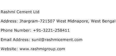 Rashmi Cement Ltd Address Contact Number
