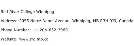 Red River College Winnipeg Address Contact Number