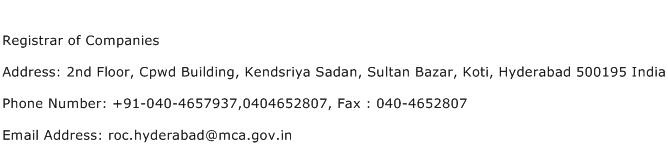Registrar of Companies Address Contact Number