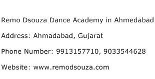 Remo Dsouza Dance Academy in Ahmedabad Address Contact Number