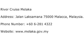 River Cruise Melaka Address Contact Number