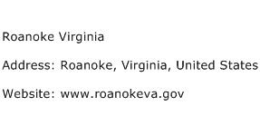 Roanoke Virginia Address Contact Number