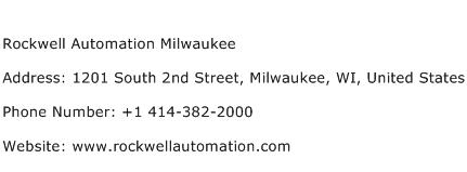 Rockwell Automation Milwaukee Address Contact Number