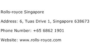 Rolls royce Singapore Address Contact Number