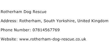 Rotherham Dog Rescue Address Contact Number