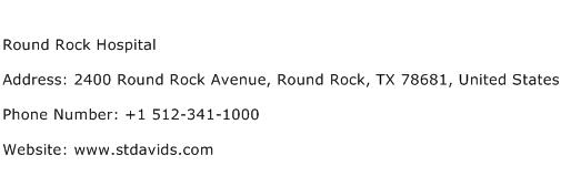 Round Rock Hospital Address Contact Number