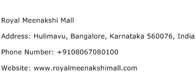 Royal Meenakshi Mall Address Contact Number