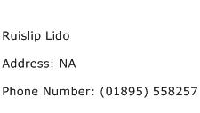 Ruislip Lido Address Contact Number