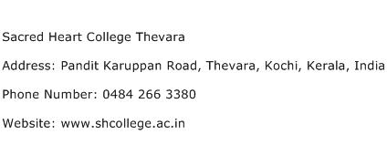 Sacred Heart College Thevara Address Contact Number