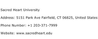 Sacred Heart University Address Contact Number