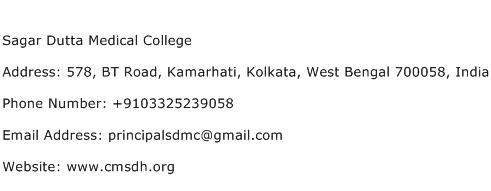Sagar Dutta Medical College Address Contact Number