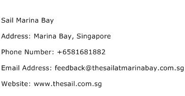 Sail Marina Bay Address Contact Number