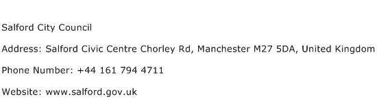 Salford City Council Address Contact Number