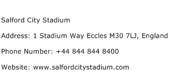 Salford City Stadium Address Contact Number