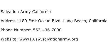 Salvation Army California Address Contact Number