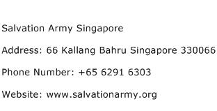 Salvation Army Singapore Address Contact Number