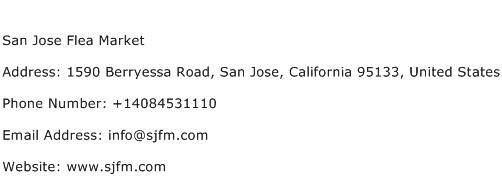 San Jose Flea Market Address Contact Number