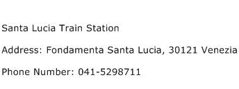 Santa Lucia Train Station Address Contact Number