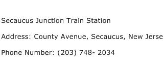 Secaucus Junction Train Station Address Contact Number