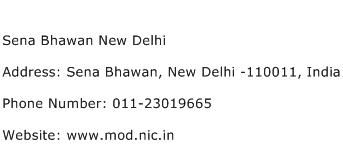 Sena Bhawan New Delhi Address Contact Number