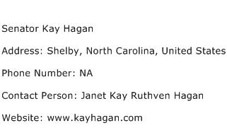 Senator Kay Hagan Address Contact Number