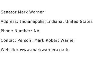 Senator Mark Warner Address Contact Number