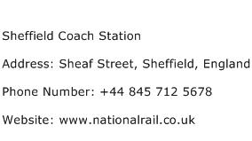 Sheffield Coach Station Address Contact Number