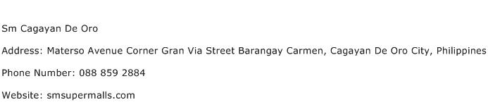 Sm Cagayan De Oro Address Contact Number