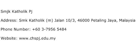 Smjk Katholik Pj Address Contact Number