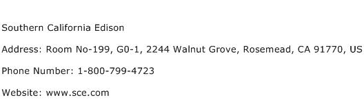 Southern California Edison Address Contact Number Of Southern 