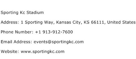 Sporting Kc Stadium Address Contact Number