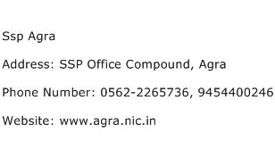 Ssp Agra Address Contact Number
